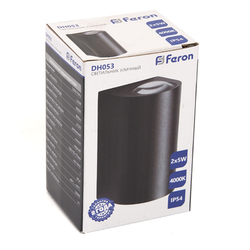 Светильник уличный светодиодный Feron DH053, 2*5W, 800Lm, 4000K, черный фото 3