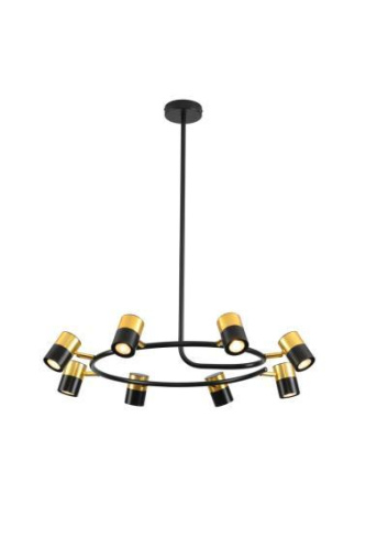 Люстра подвесная Alfa Light F3524-19 Gold+Black GU10*8 Люстра подвесная Alfa Light F3524-19 Gold+Black GU10*8
