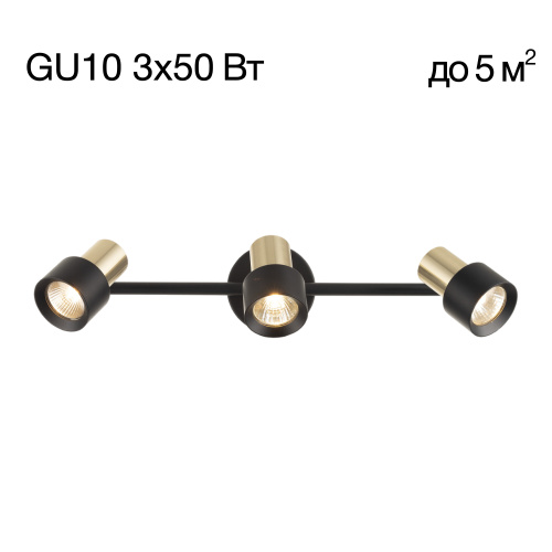 Citilux SAT CL505631 Спот поворотный с выключателем Чёрный+Золото Citilux SAT CL505631 Спот поворотный с выключателем Чёрный+Золото