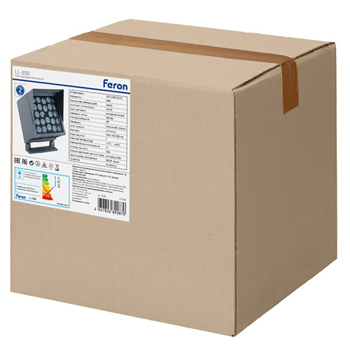 Светодиодный светильник ландшафтно-архитектурный Feron LL-898  AC220-240 49W 6400K IP66 квадрат фото 6