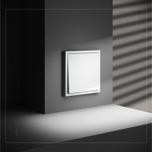 Проходной переключатель встраиваемый Voltum S70 одноклавишный 10А, (белый матовый) VLS010302 фото 6