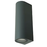 Светильник садово-парковый Feron DH024, на стену, 2*GU10 MR11 230V, серый