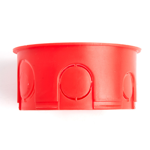 Коробка монтажная для сплошных стен, с крышкой, D80*40мм STEKKER EBX30-01-1-20-80, красный фото 4