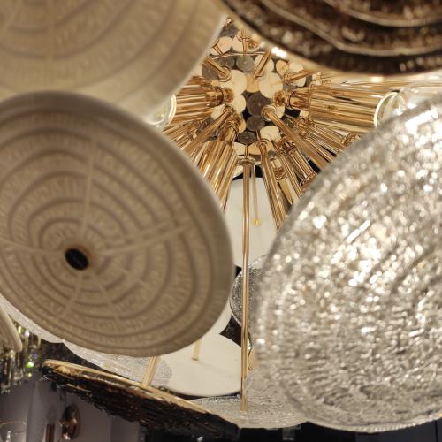 Люстра Cloyd SOLAR C12 / Ø50 см - бел.керамика - золото (арт.10660) фото 2