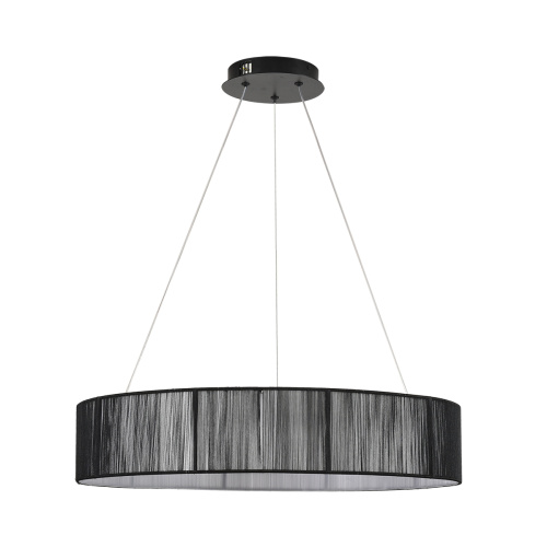 8371/40L LEDIO LN26 258 черный, металл/текстиль/силикон Люстра подвесная LED 40W 3000/4000/6000K 220V KAVA