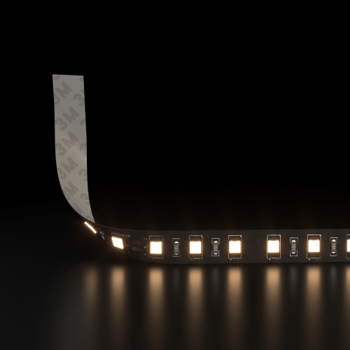 Светодиодная лента 120 Led 9,6 Вт IP20, 3300K тёплый белый, 5 м 2835 24V 120Led 9,6W IP20 Black фото 2