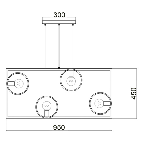 Подвесной светильник Vele Luce Speed VL6292P04 фото 3