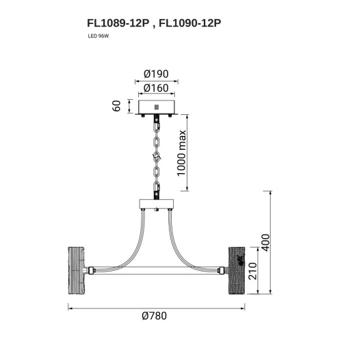 Люстра подвесная Inverno Clear FL1089-12P фото 2