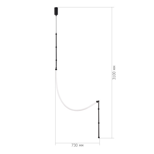 SL6132.401.20 Светильник настенно-потолочный ST-Luce Черный/Белый LED 1*20W 3000K STRAP фото 2