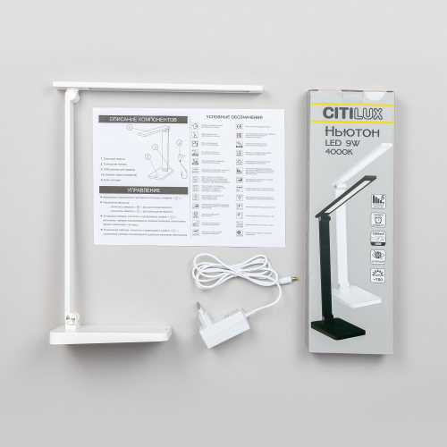 Citilux Ньютон CL803080 Настольный светильник с диммером Белый фото 27 Citilux Ньютон CL803080 Настольный светильник с диммером Белый фото 27