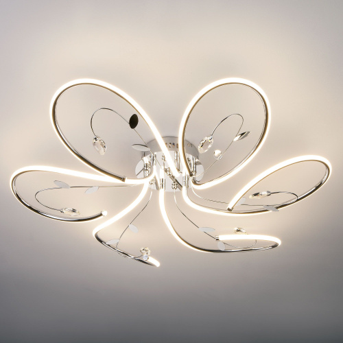 Светодиодная люстра с хрусталем 90082/6 хром фото 4