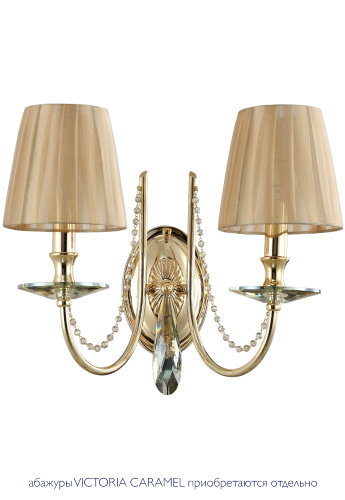 Crystal Lux Бра Crystal Lux VICTORIA AP2 GOLD/AMBER фото 3 Crystal Lux Бра Crystal Lux VICTORIA AP2 GOLD/AMBER фото 3