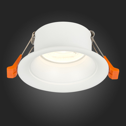 ST200.508.01 Св-к встр. Белый GU10 1*50W  D89xH40 220V Без ламп Встраиваемые светильники фото 9