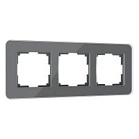 Рамка из стекла на 3 поста Elite графит W0032440
