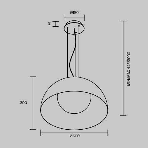 Подвесной светильник Maytoni MOD472PL-L33B3K фото 3