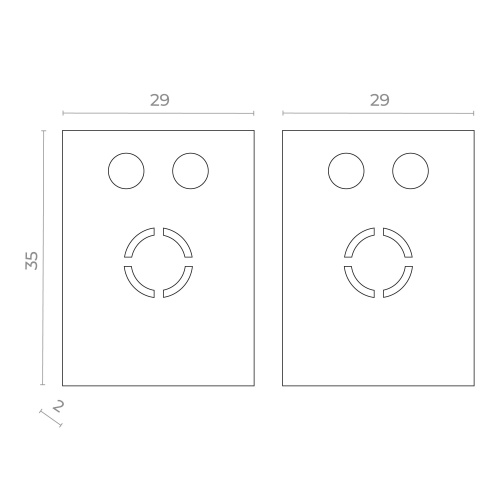 ST069.509.12 Торцевая заглушка SKYFLAT (2 шт) ST-Luce Белый SKYFLAT фото 2