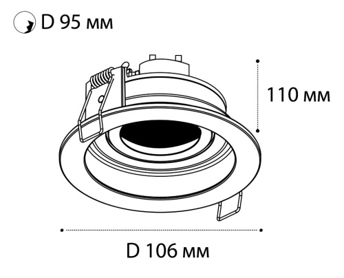 DY-1680 white светильник встраиваемый поворотный фото 2 DY-1680 white светильник встраиваемый поворотный фото 2