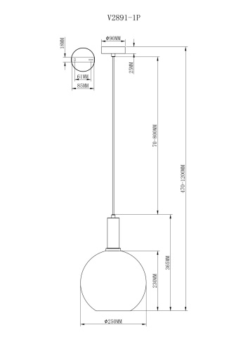 Подвесной светильник Moderli V2891-1P Martin фото 4