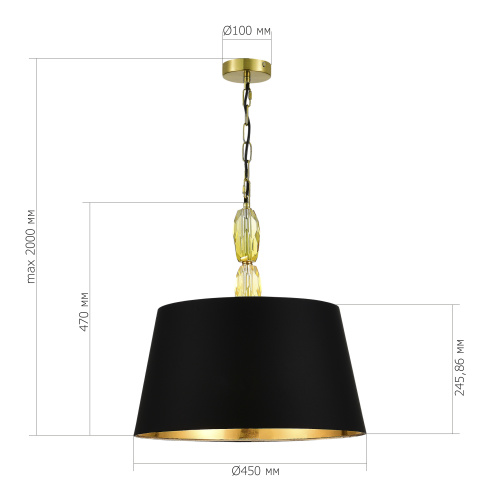 SL1759.303.03 Светильник подвесной ST-Luce Латунь/Черный E27 3*40W LINGOTTI фото 2