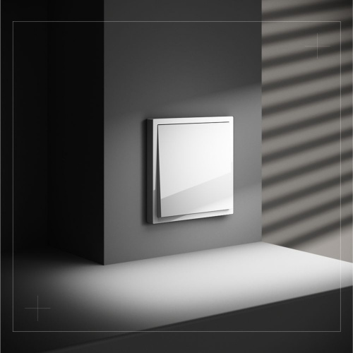 Выключатель с самовозвратом встраиваемый Voltum S70 одноклавишный 10А, (белый глянцевый) VLS010601 фото 7