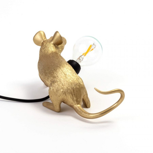 Настольная лампа Mouse Lamp Lyie Down Gold USB фото 4
