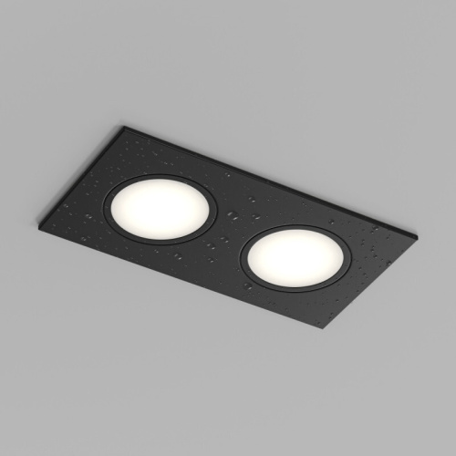 Встраиваемый влагозащищенный светильник PORT, 2?15 Вт макс., LED, GU5.3, IP65, корпус из полимера, цвет чёрный фото 6