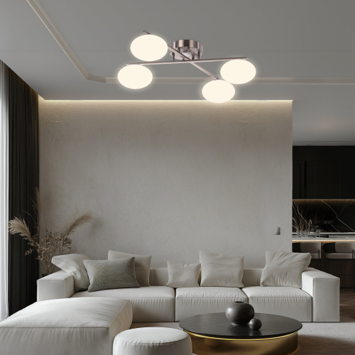 Citilux ATMAN SMART CL226A141 RGB LED Умная люстра Матовый Хром фото 12