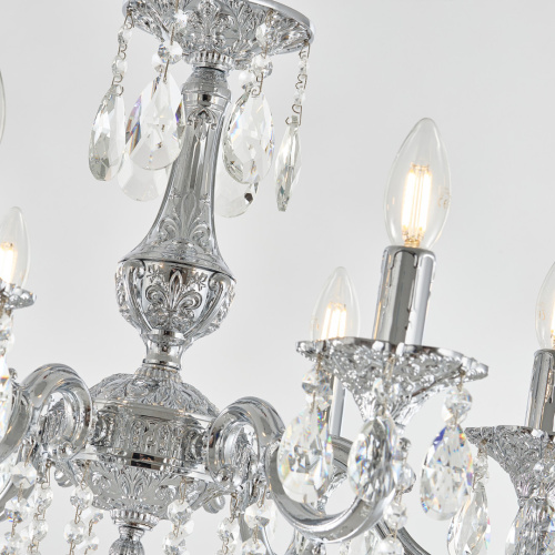 Люстра с хрустальными подвесками AL78101/6/175 A Ni Bohemia Ivele Crystal (Богемия Ивеле Кристалл) фото 2