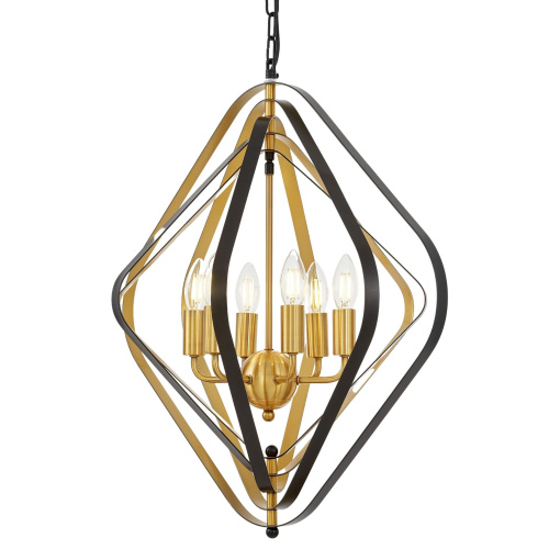 Подвесной светильник Lumina Deco Crulia LDP 8005-6 BK+MD фото 3 Подвесной светильник Lumina Deco Crulia LDP 8005-6 BK+MD фото 3