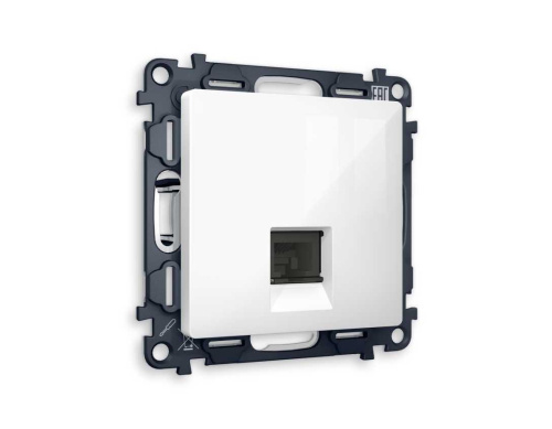 Комплект механизма компьютерной розетки AMBRELLA VOLT ALFA Белый глянец RJ-45(8P8C) CAT6 с шторкой QUANT (AP1120, VM188) MA112010 Комплект механизма компьютерной розетки AMBRELLA VOLT ALFA Белый глянец RJ-45(8P8C) CAT6 с шторкой QUANT (AP1120, VM188) MA112010