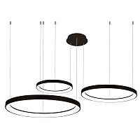 Люстра подвесная черная LED 138Вт D38+58+78см Zortes Innra ZRS.90611.03
