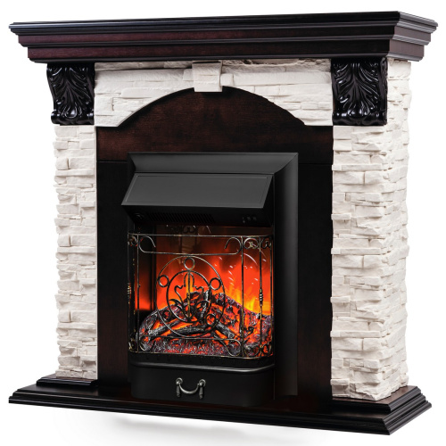 Каминокомплект DUBLIN LUX/ДУБЛИН ЛЮКС Античный дуб с очагом Электроочаг MAJESTIC LUX/МАДЖЕСТИК фото 2