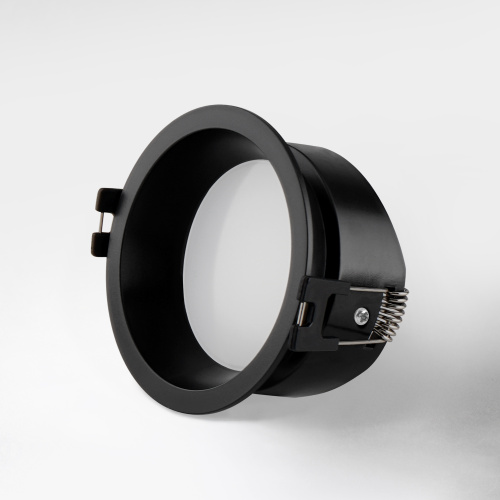 012907 Рамка (светильник) PVC д/LED-модулей 941хх и LED-ламп D50мм PIANO ROUND ЧЕРНЫЙ IP65 фото 2