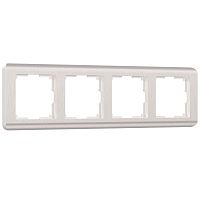 Рамка из поликарбоната на 4 поста Stream перламутровый W0042113