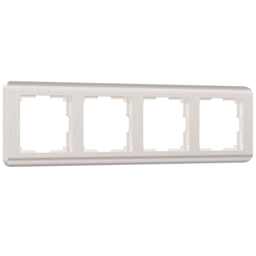 Рамка из поликарбоната на 4 поста Stream перламутровый W0042113