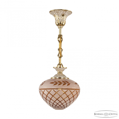 Подвесной светильник бронзовый с хрусталём 7003P/18 GW Amber-White/H-1B Подвесной светильник бронзовый с хрусталём 7003P/18 GW Amber-White/H-1B
