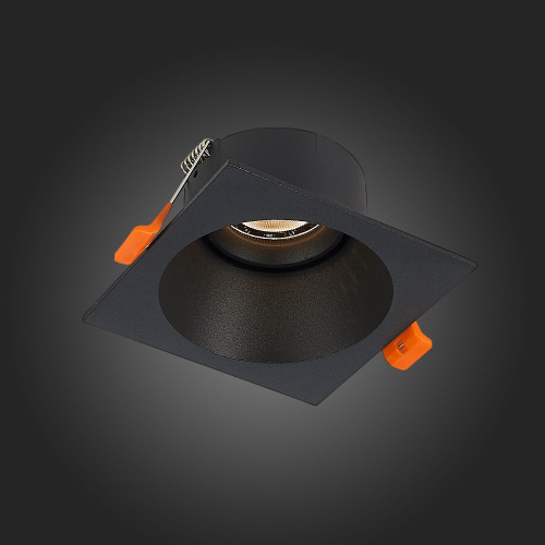 ST207.418.01 Св-к встр. Черный GU10 1*50W  L103xW103xH52 220V Без ламп Встраиваемые светильники фото 5