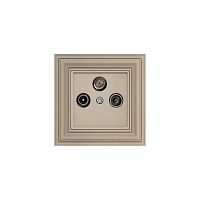 ТВ-розетка проходная TV/SAT/R Liregus Retro кремовый омбре 29-132