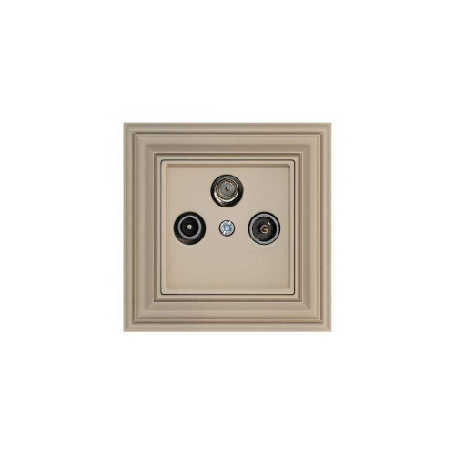 ТВ-розетка проходная TV/SAT/R Liregus Retro кремовый омбре 29-132