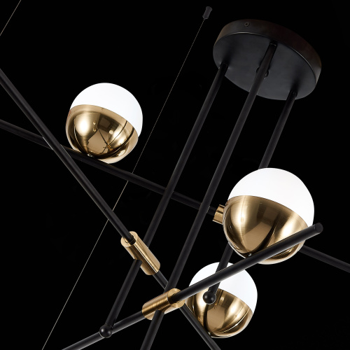 SL1507.422.09 Люстра потолочная ST-Luce Черный/Белый, Золотистый G9 9*5W 4000K ALBERO фото 8