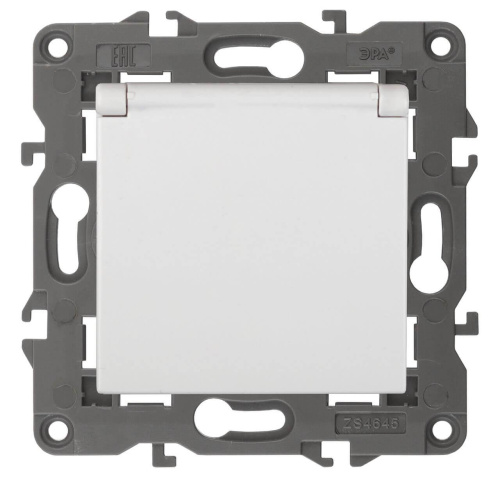 Розетка ЭРА Elegance 2P E Schuko со шторками с крышкой 16A 250V 14-2103-01 Б0034278 Розетка ЭРА Elegance 2P E Schuko со шторками с крышкой 16A 250V 14-2103-01 Б0034278