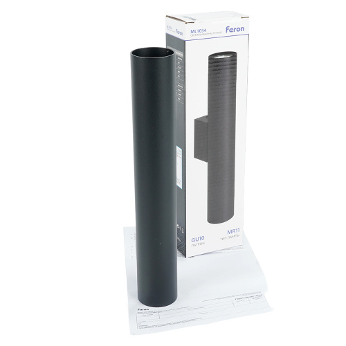 Светильник Feron ML1034 настенный под лампу 2*GU10, черный фото 10