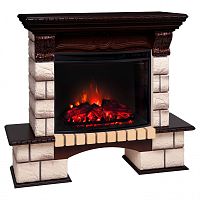 Электрокамин RealFlame Bolero 25,5 NT орех с очагом Evrika 25,5 LED