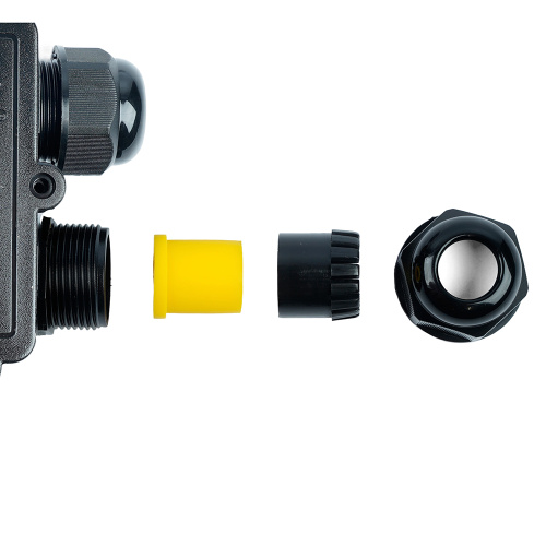 Распределительная коробка STEKKER LD552, количество вводов: 4, поликарбонат, нейлон, цвет черный, размер 114,4*106,7*35,3мм. фото 9