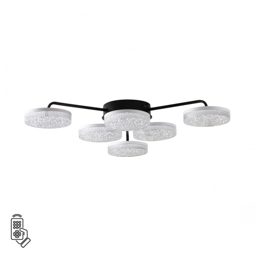 8236/6CL LEDIO LN25 000 черный, металл/акрил Люстра потолочная с ПДУ LED 85W 3000-6000К 220V DIDANA