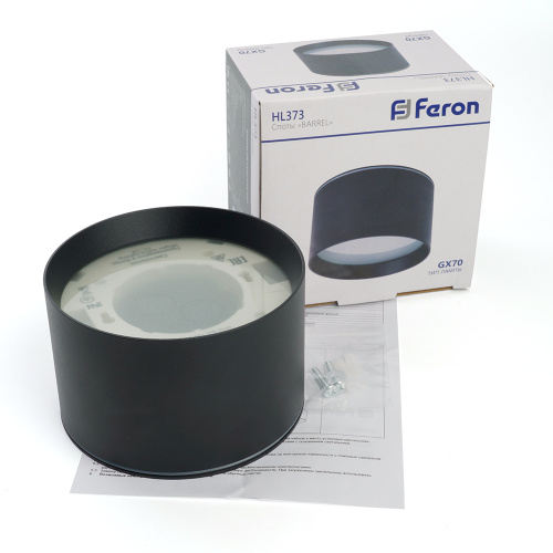 Светильник потолочный Feron HL373 25W, 230V, GX70, черный фото 9