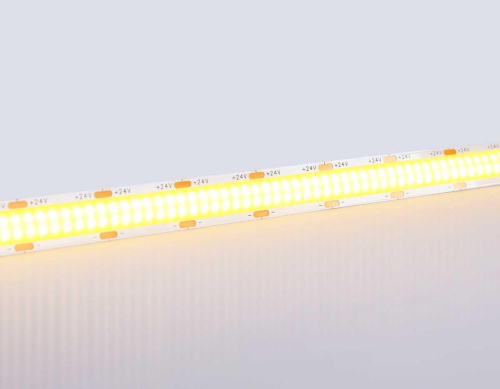 Светодиодная лента Ambrella Light GS4801 COB 616Led/19W m/ 24V IP20 3000K/ 5m*12mm*2mm (2 конт.) GS4801