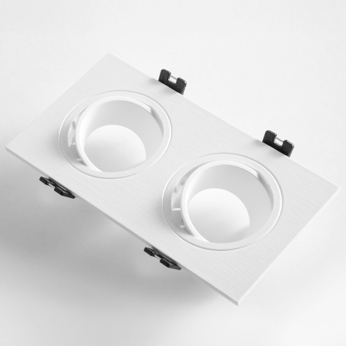 012626 Рамка (светильник) PVC д/LED-модулей 941хх и LED-ламп D50мм SINGO 2X QUAD БЕЛЫЙ фото 2 012626 Рамка (светильник) PVC д/LED-модулей 941хх и LED-ламп D50мм SINGO 2X QUAD БЕЛЫЙ фото 2