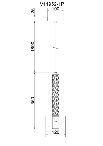 Светильник подвесной Moderli V11952-1P Alto фото 2