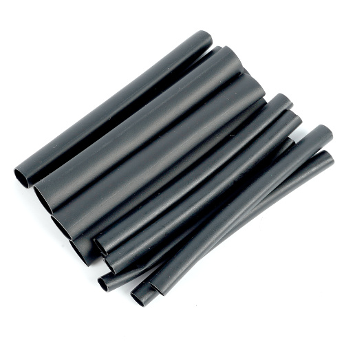 Набор термоусадочных трубок N9 STEKKER HSTGS3, длина 10 см., коэф. усадки 3:1, черный (12шт в упаковке) фото 6